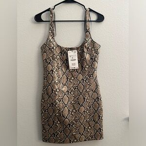 Zara Faux Snakeskin Mini Dress